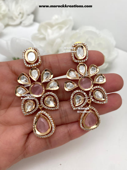 Mahnoor Premium Quality Tyani inspired Gold plated statement necklace set