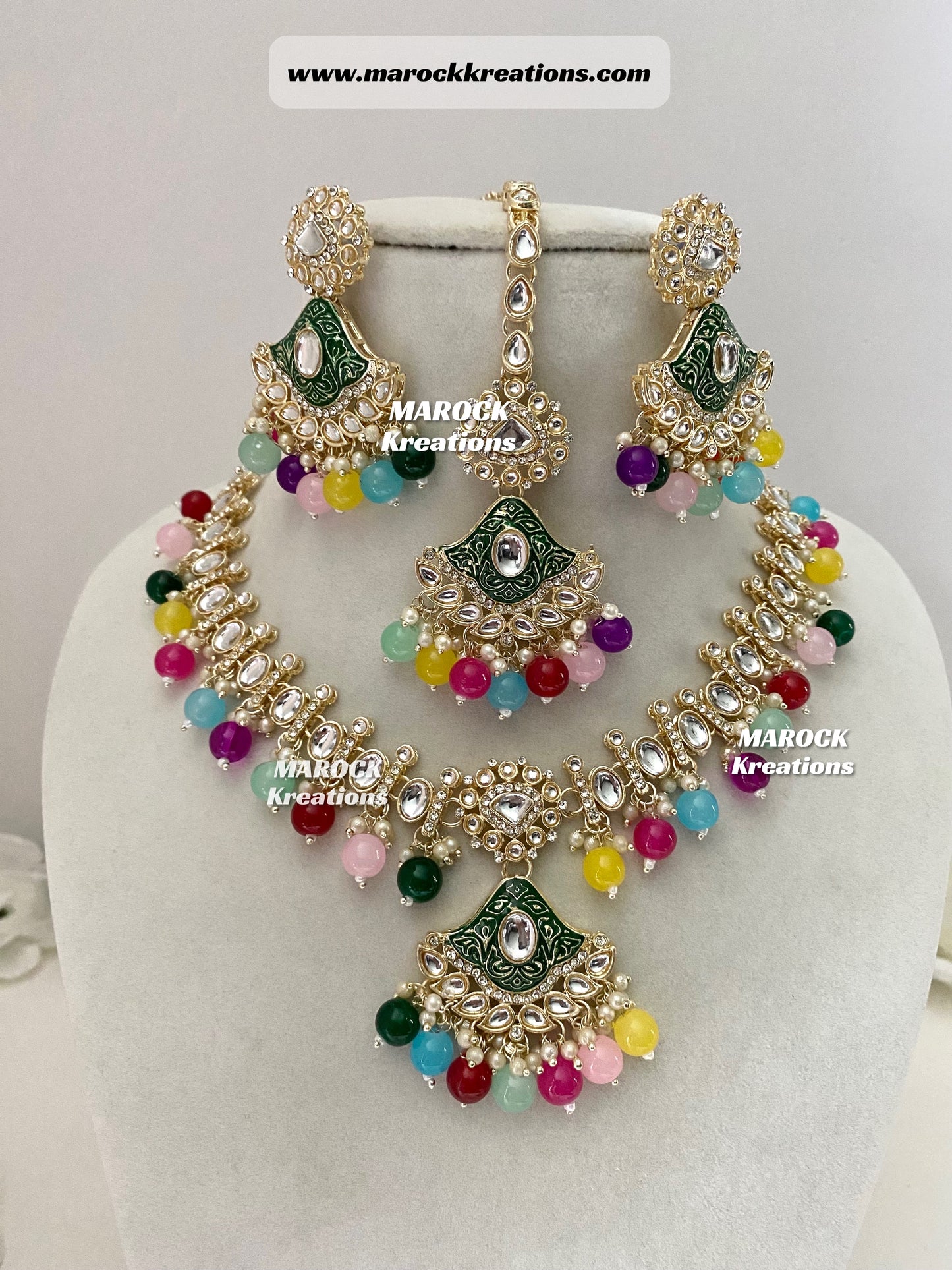 Myra Kundan Meenakari Necklace/Choker set