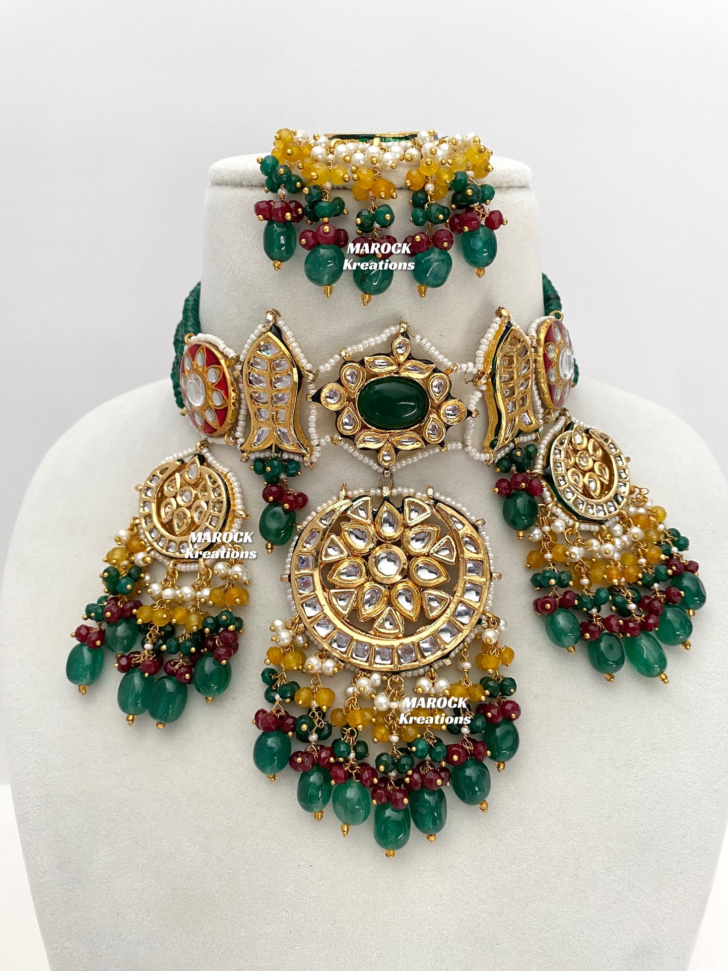 Kirti Kundan Meenakari Statement Choker set