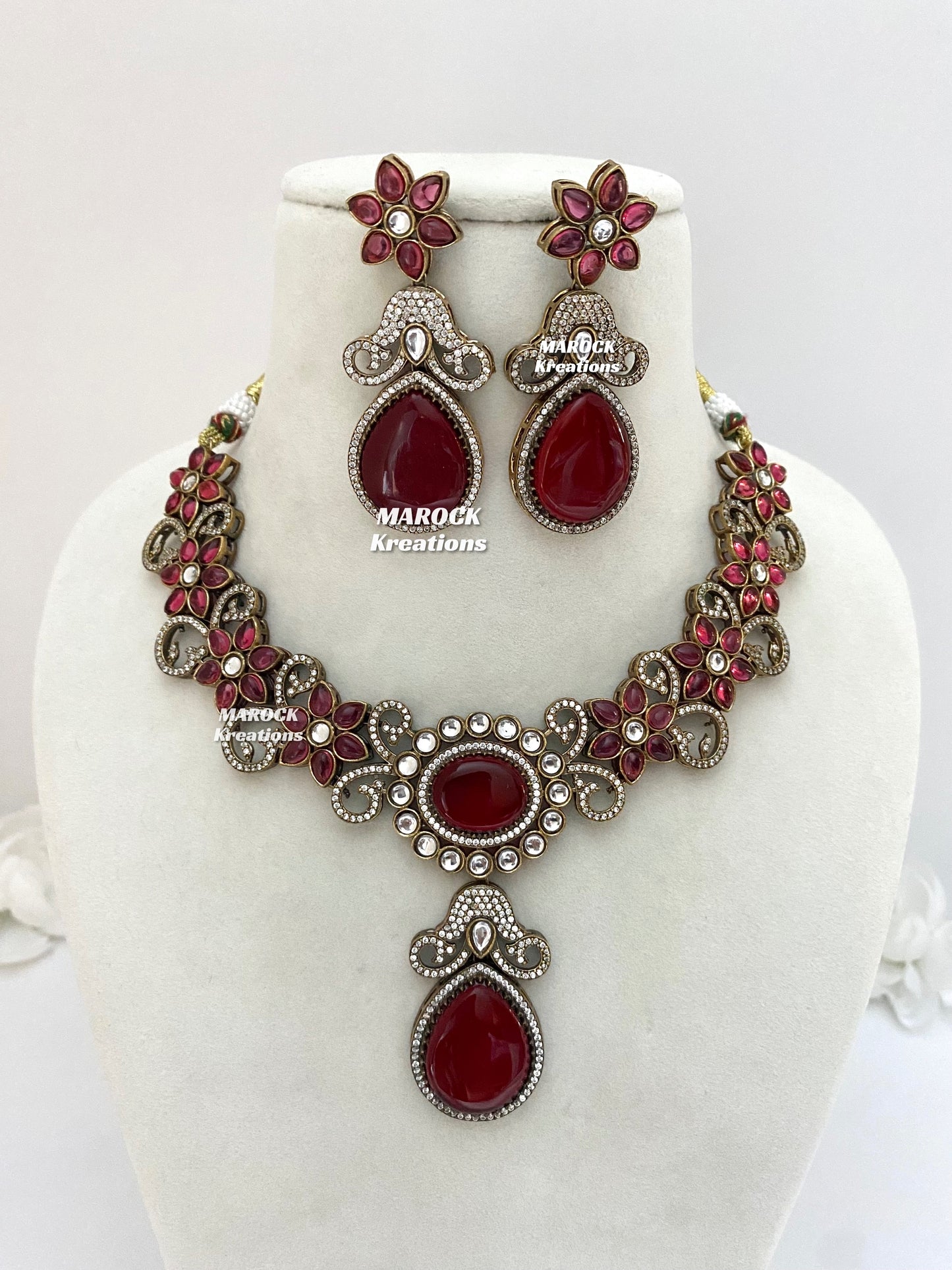 Freya Sabyasachi inspired Premium Quality Moissanite Kundan Necklace set