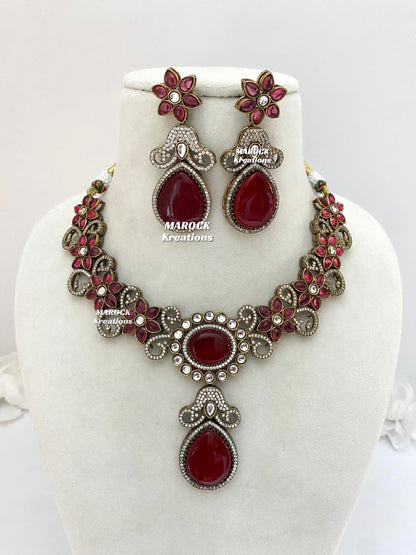 Freya Sabyasachi inspired Premium Quality Moissanite Kundan Necklace set