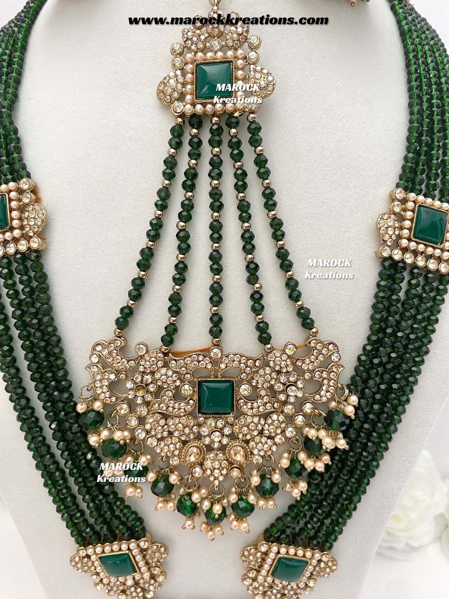 Sameena Premium Quality Pakistani Statement Rani haar set