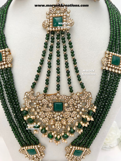 Sameena Premium Quality Pakistani Statement Rani haar set