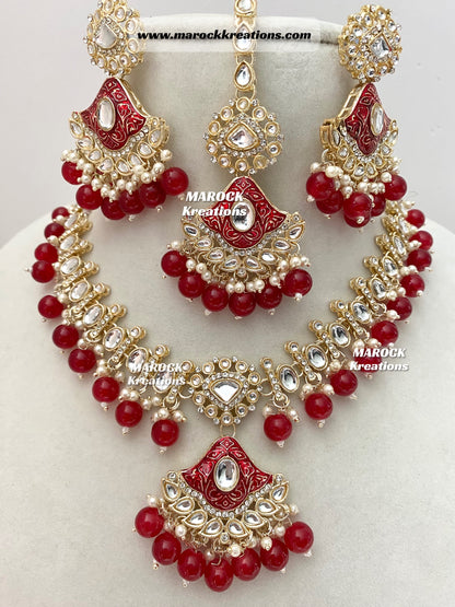 Myra Kundan Meenakari Necklace/Choker set