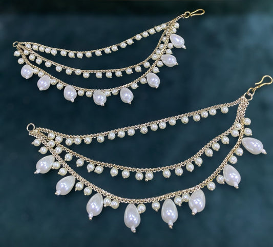 Light Gold triple layer Saharey/Ear chains
