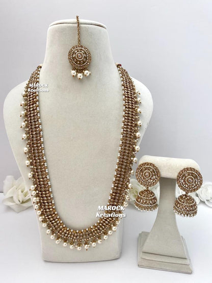 Antique Gold Polki Raani Haar/Long necklace