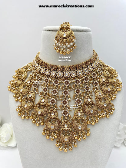 Milan Premium Quality Gold Plated Bridal set