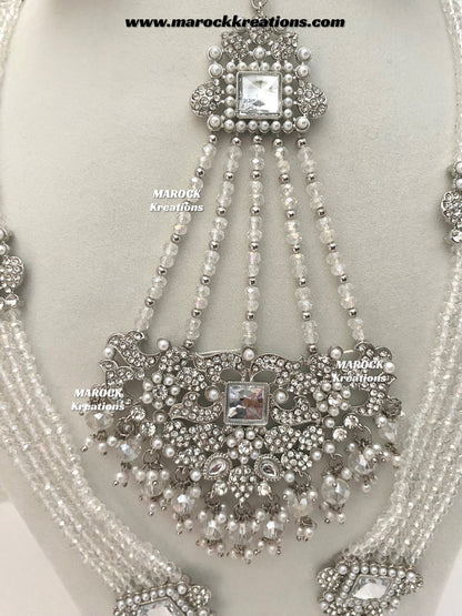 Sameena Premium Quality Pakistani Silver Rani Haar set