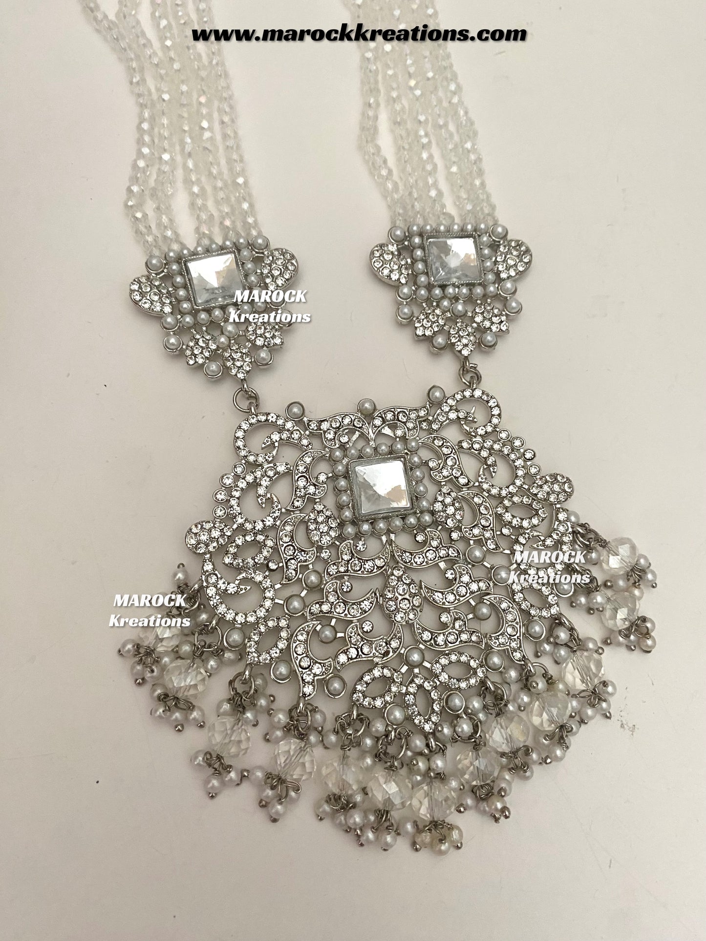 Sameena Premium Quality Pakistani Silver Rani Haar set