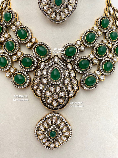 Jessie Tyani inspired Kundan Statement Necklace set