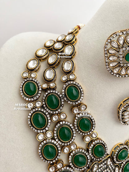 Jessie Tyani inspired Kundan Statement Necklace set