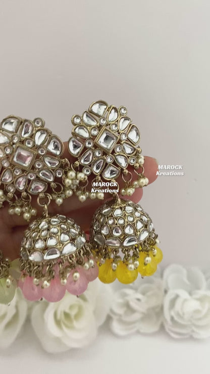 Kundan Jhumki Earrings