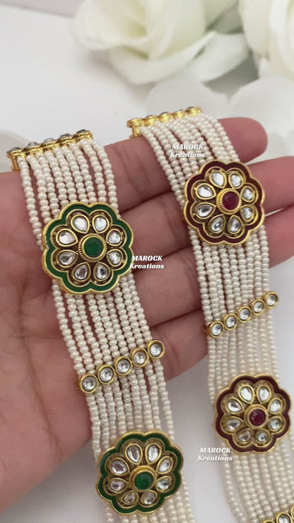 Premium Quality Kundan Meenakari sheesh phool/head band/head piece